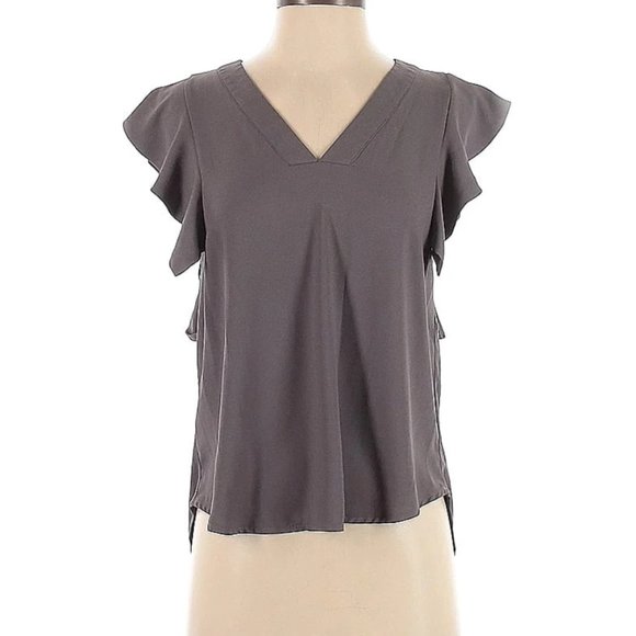 Ann Taylor Tops - Ann Taylor gray sleeveless rayon blouse size SMALL S